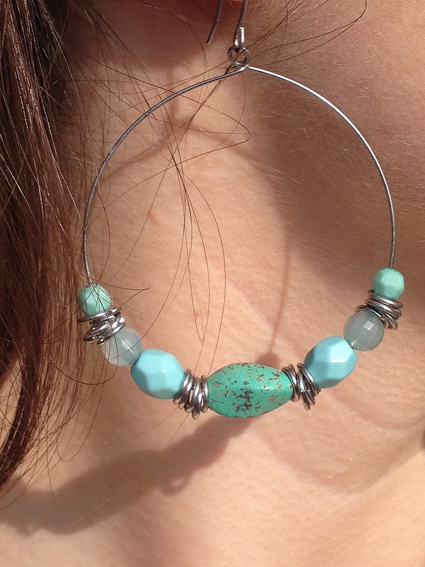 fuscia earrings