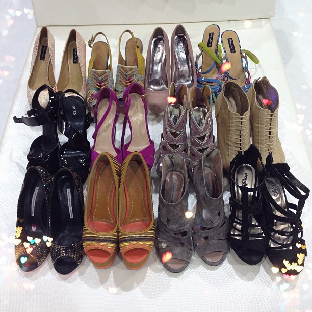 Our fabulous shoe collection at the @theLAfashion magazine #photobooth @magictradeshow #magiclv