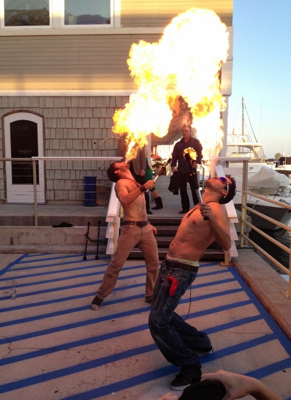 Yacht Fashion Show Flame Throwers