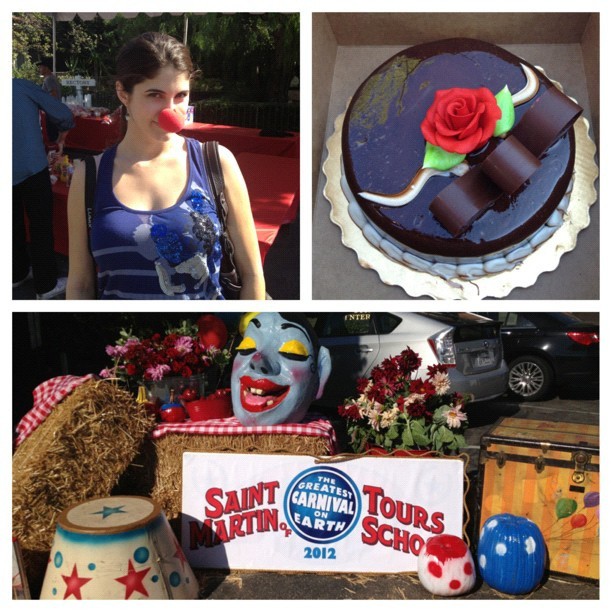 Brian and I had so much fun at the St.Martin of Tours carnival today! Even won the cake walk :) #carnival #cake