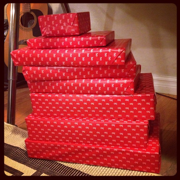 The Christmas wrapping has begun! Almost done!! #Christmas #HoHoHo