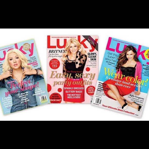 Giveaway on the blog today! http://www.lauralily.net/2012/11/28/lucky-magazine-giveaway/ @LuckyMagazine #giveaway