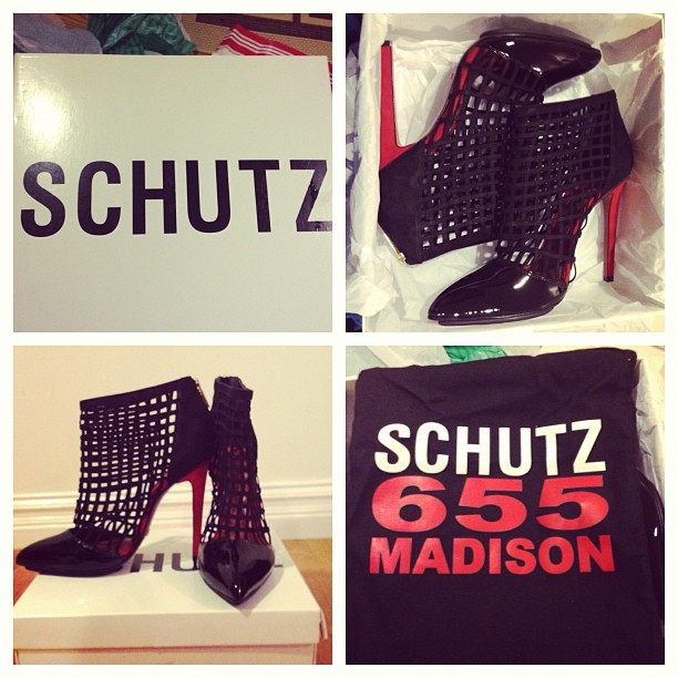 The holy grail of best presents ever.... @SchutzShoes from Brian #shoes #iminheaven #sid #booties