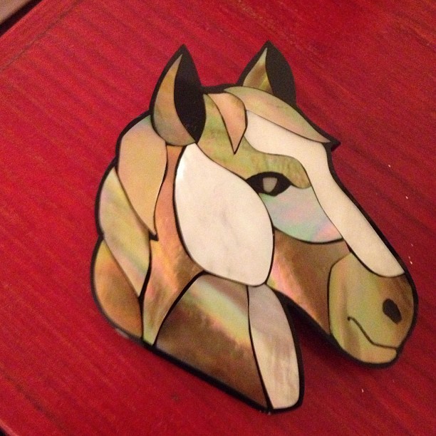 My new DIY horsey brooch #DIY #brooch #horse 