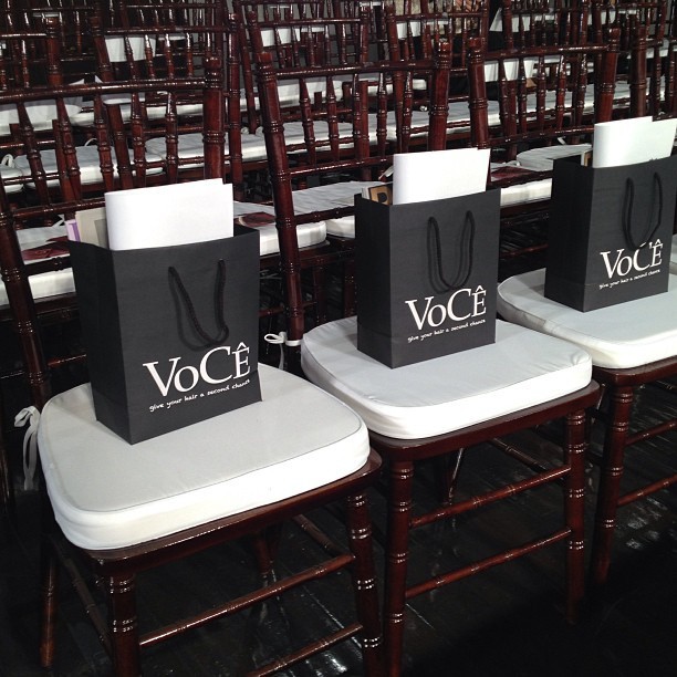 Tonight's goodie bags @stylefwla ! @voce @vibianaevents #lafw #losangelesfashionweek