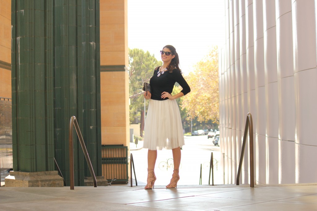 The Tulle Skirt Audry Hepburn look style,Three R Photography, Los Angeles Fashion Blogger Laura Lily, budget style blog, 