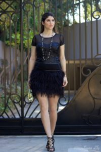 DIY Feather Skirt by Fashion Blogger Laura Lily