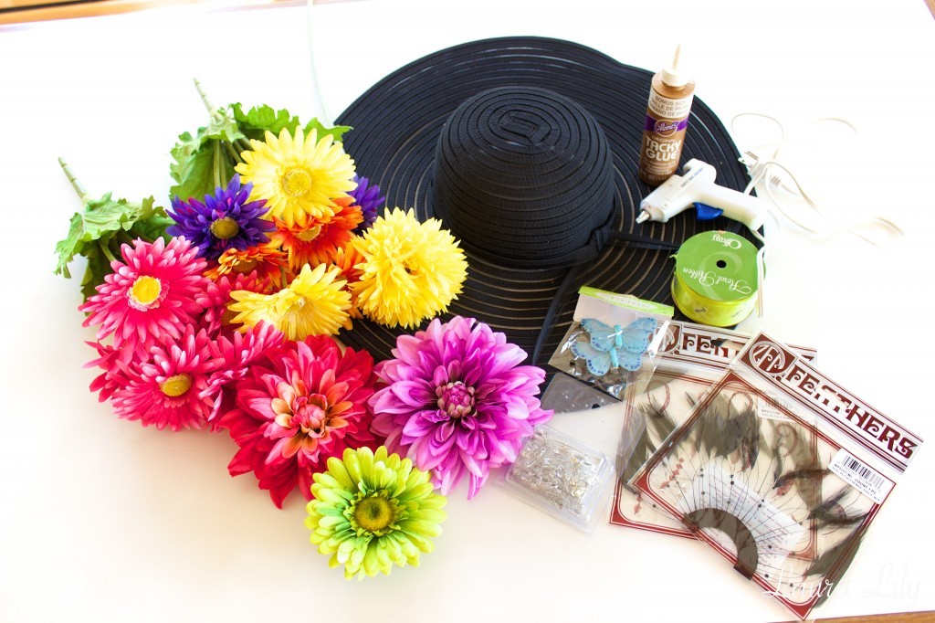 DIY Derby Day Hat, LA Fashion Blogger Laura Lily, how to make your own hat for a horse race, fun and easy do it yourself projects, Boardwalk style black sun hat, - DIY Derby Day Hats by popular Los Angeles fashion blogger Laura Lily