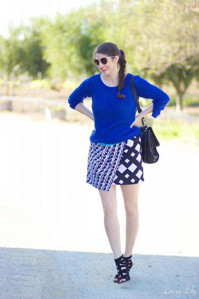Wine Tasting in Paso Robles 20, LA Fashion BLogger and Personal Stylist Laura Lily, Peter Pilotto for Target graphic printed skirt, Jessica Simpson Heels, studded Melie Bianco handbag, Chilli Beans HERCHCOVITCH sunglasses, Los Angeles Streetstyle,