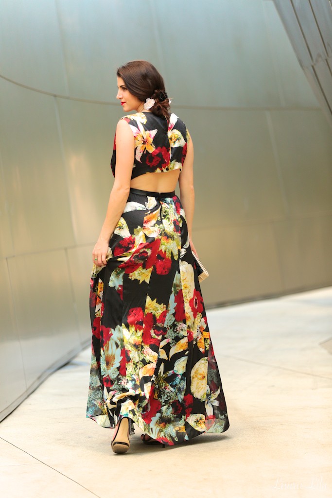 Walt Disney Concert Hall 8064,Alice + Olivia Floral Maxi Dress , Alice + Olivia Bloomingdales, silk floral maxi dress, Tony Oberstar Photography, Los Angeles Fashion Blogger Laura Lily, Prom dresses, what to wear to a formal wedding, 