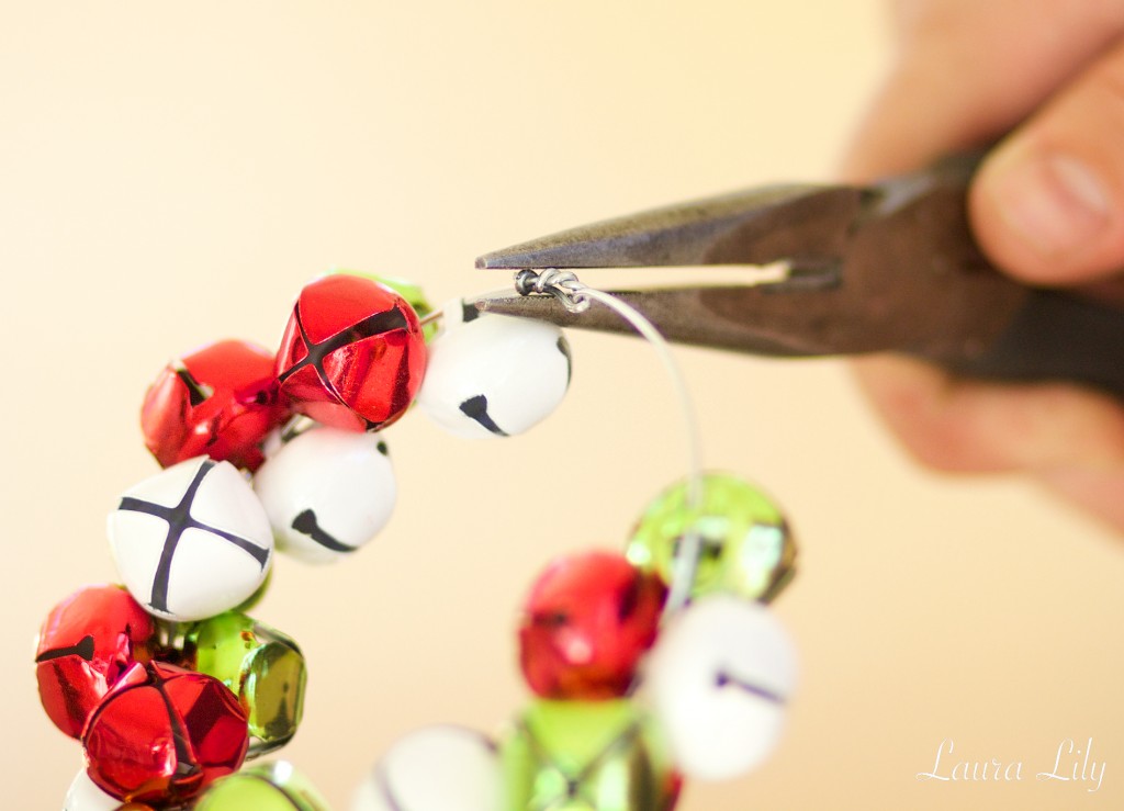 Holiday Ornament,DIY Holiday ornament, DIY mini bell wreath ornament, LA blogger Laura Lily, easy holiday projects,DIY Christmas ornament, do it yourself ornament, DIY gifts, DIY holiday gifts,  