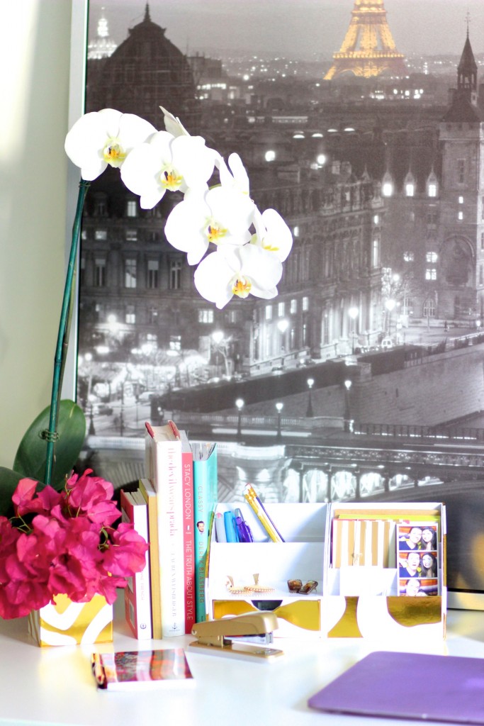 Laura Lily Home Decor, #LauraLilyatHome, Cynthia Rowley x Staples collection, cute desk decor, desk organization ideas, 