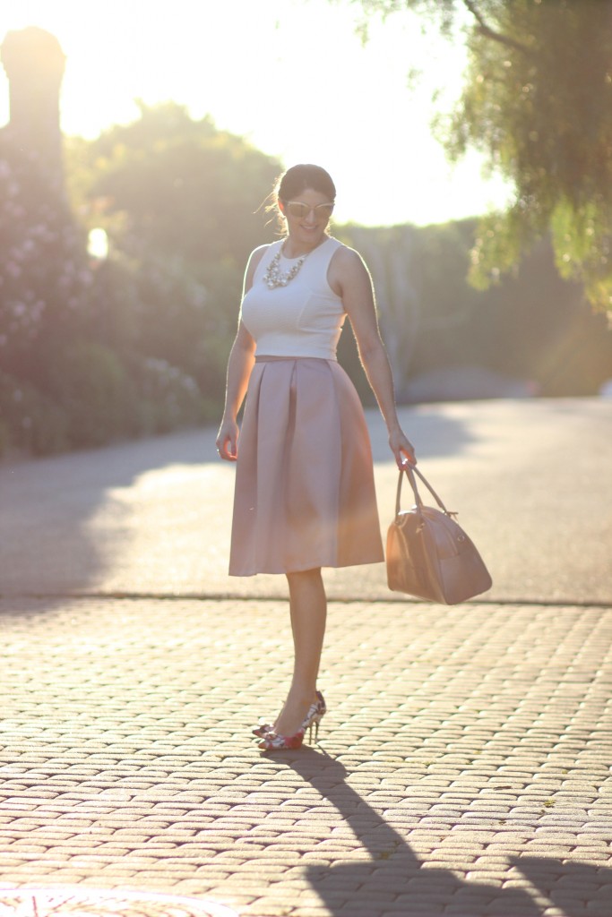 Chasing the Golden Hour,Laura Lily, Asos satin skirt, Simply Stylist, Kate Spade cat eye mirrored sunglasses, Kate Spade patent satchel