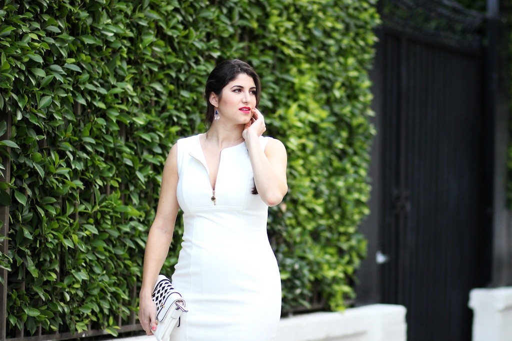 Girl's Night, White Calvin Klein Dress, Laura Lily Fashion Blogger, Mode Media 