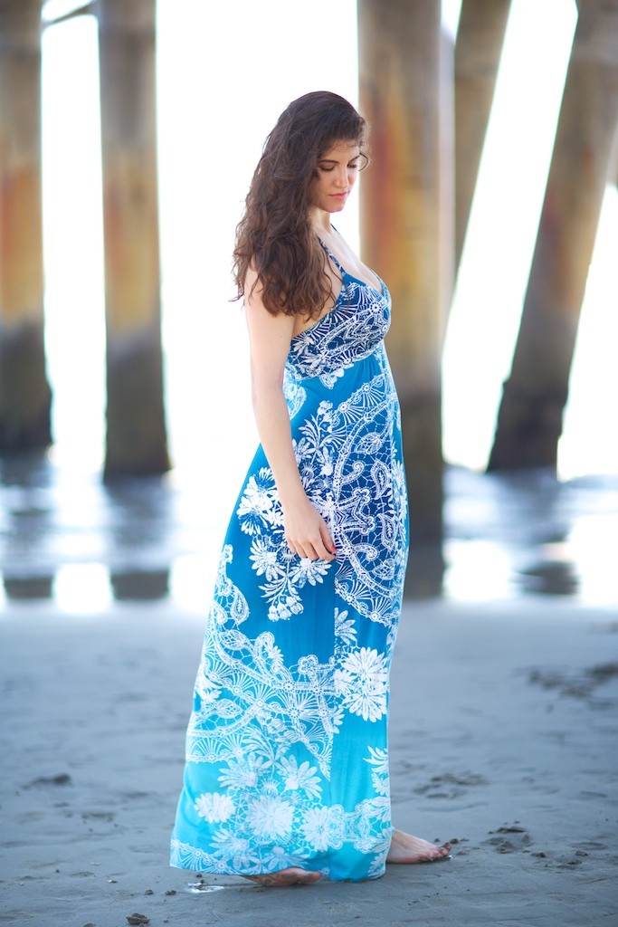 Express blue maxi dress, summer maxi dresses, Laura Lily, Los Angeles Fashion Blogger, Tony Oberstar Photography