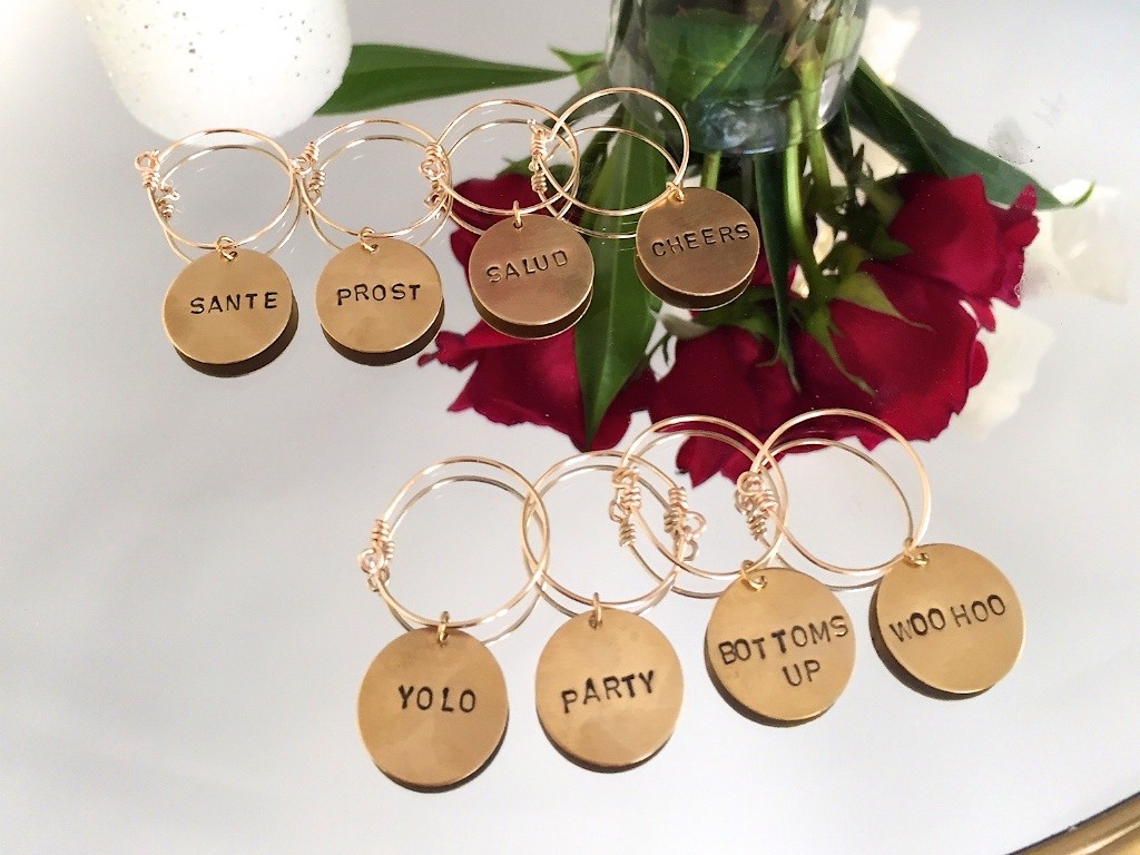 Eighty Smith Creative Wine Tag Giveaway, hand made wine tags, best housewarming gift ideas, Alexis 80 Smith, Laura Lily Home, Etsy hand stamped jewelry,
