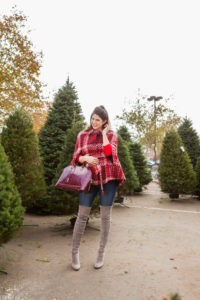 Top 5 Places for Holiday Photos in Los Angeles, Kate Spade Plaid Cape, 12 Days of Holiday Style by Los Angeles Fashion Blogger Laura Lily,