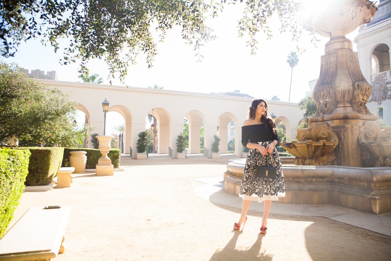 Eliza J Full Skirt, 12 Days of Holiday Style Los Angeles Fashion Blogger Laura Lily,