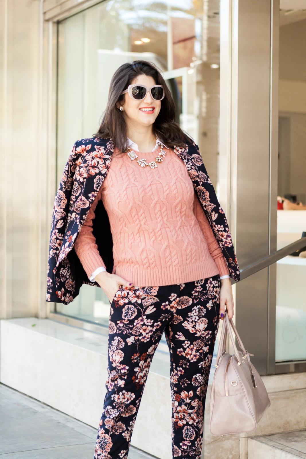 Ann Taylor Floral Pant Suit by Fashion Blogger Laura Lily,