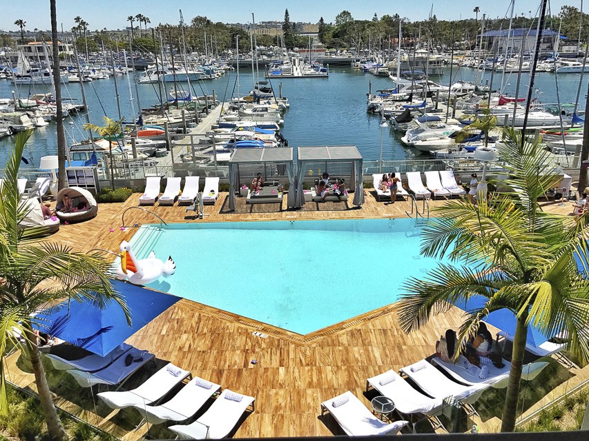 Best pool parties in Los Angeles, Sunday Boat House Marina Del Rey Hotel, 