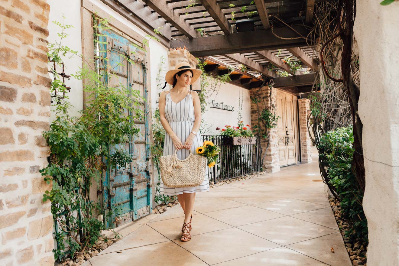 Laura Lily Fashion Travel and Lifestyle Blog, Striped Midi Dress, VICI DOLLS,