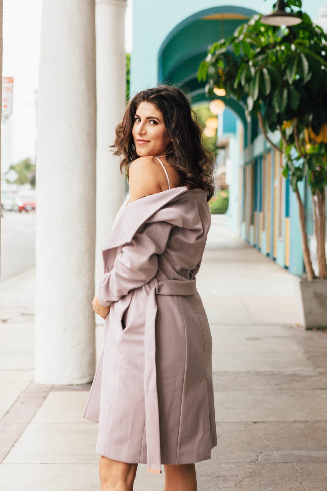 Nordstrom Wrap Coat, Pink Wrap Coat, Laura Lily Fashion Travel and Lifestyle Blog, - Pink Wrap Coat styled by popular Los Angeles fashion blogger Laura Lily