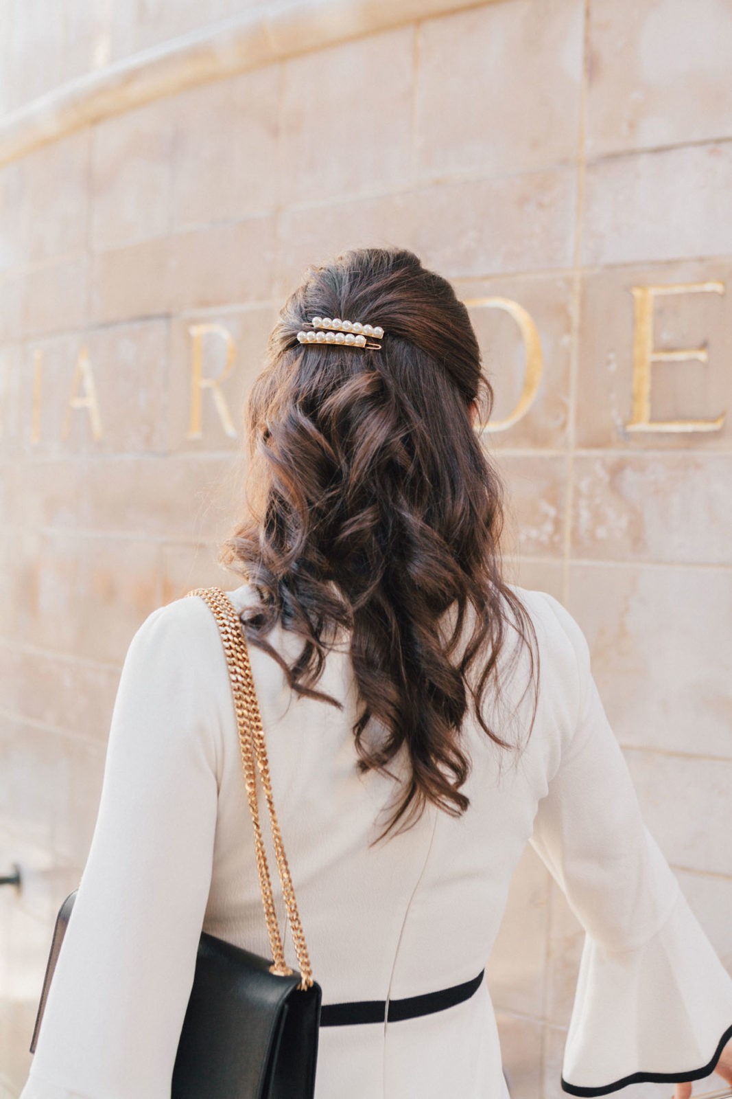Trendy Fall Hair Accessories with France Luxe, Laura Lily Fashion Travel and Lifestyle Blog, Pearl Barrettes,
