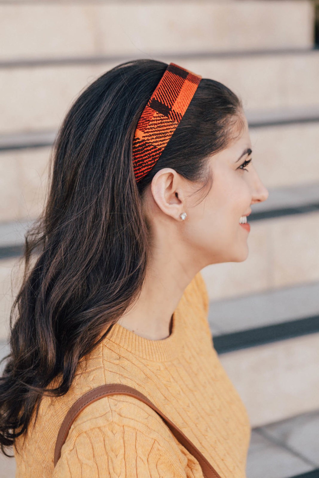 Trendy Fall Hair Accessories with France Luxe, Laura Lily Fashion Travel and Lifestyle Blog, Plaid Headwrap,