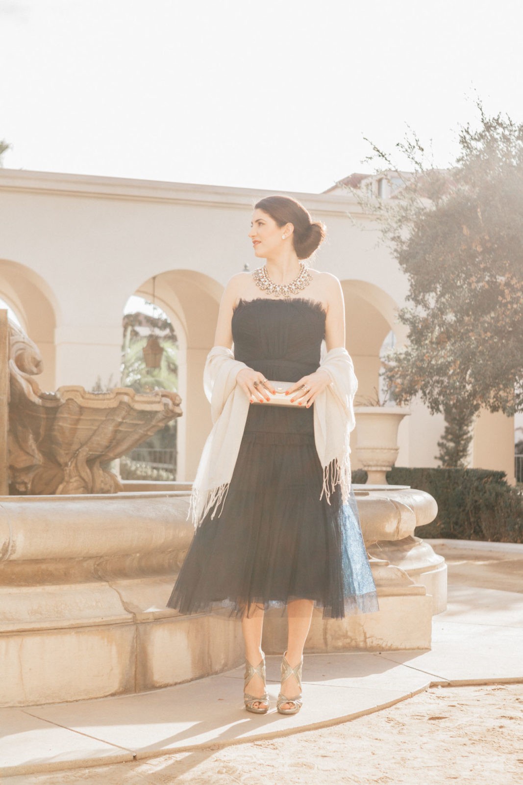 12 Days of Holiday Style, Laura Lily Fashion Travel and Lifestyle Blog, Asos Navy Tulle Dress, 
