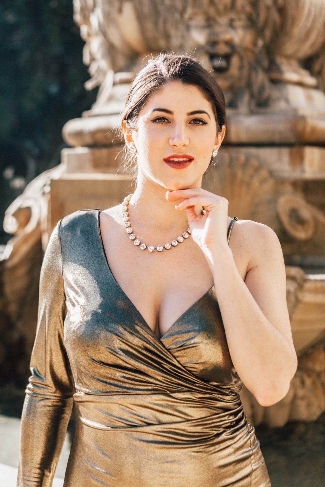 12 Days of Holiday Style | Gold Metallic Dress | 5 Ways to De-Stress for the Holidays | Nordstrom | Last Minute Gifts for Her, Him & Home featured by top Los Angeles lifestyle blog Laura Lily