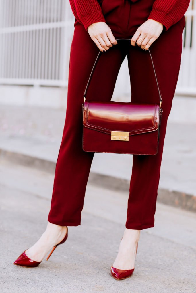 Burgundy Outfit | Monochrome Fashion & Style | Laura Lily