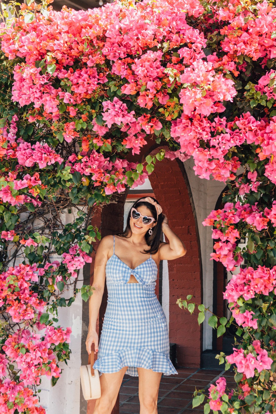 Gingham Dress styled by Popular Los Angeles fashion Blogger Laura Lily
