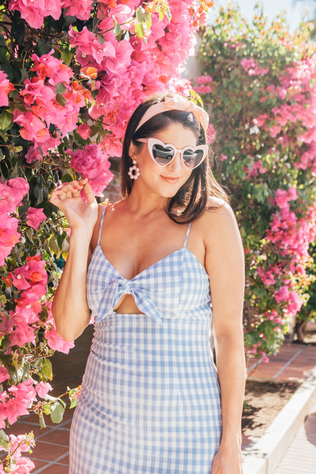 Gingham Dress styled by Popular Los Angeles fashion Blogger Laura Lily