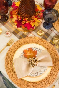 Easy Thanksgiving Table Setting Ideas by Popular Lifestyle Blogger Laura Lily, Thanksgiving Tablescape Ideas, Target Fall Home decor,