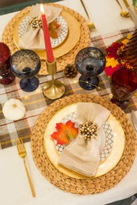 Easy Thanksgiving Table Setting Ideas by Popular Lifestyle Blogger Laura Lily, Thanksgiving Tablescape Ideas, Target Fall Home decor,