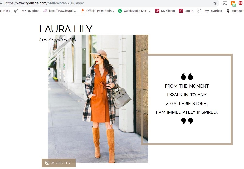 Laura Lily Z Gallerie Fall/Winter Feature