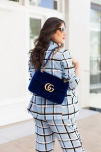 Plaid suit by Fashion Blogger Laura Lily,