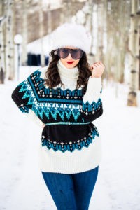 Ski Resort Style by Fashion Blogger Laura Lily, Topshop Fair Isle Sweater,