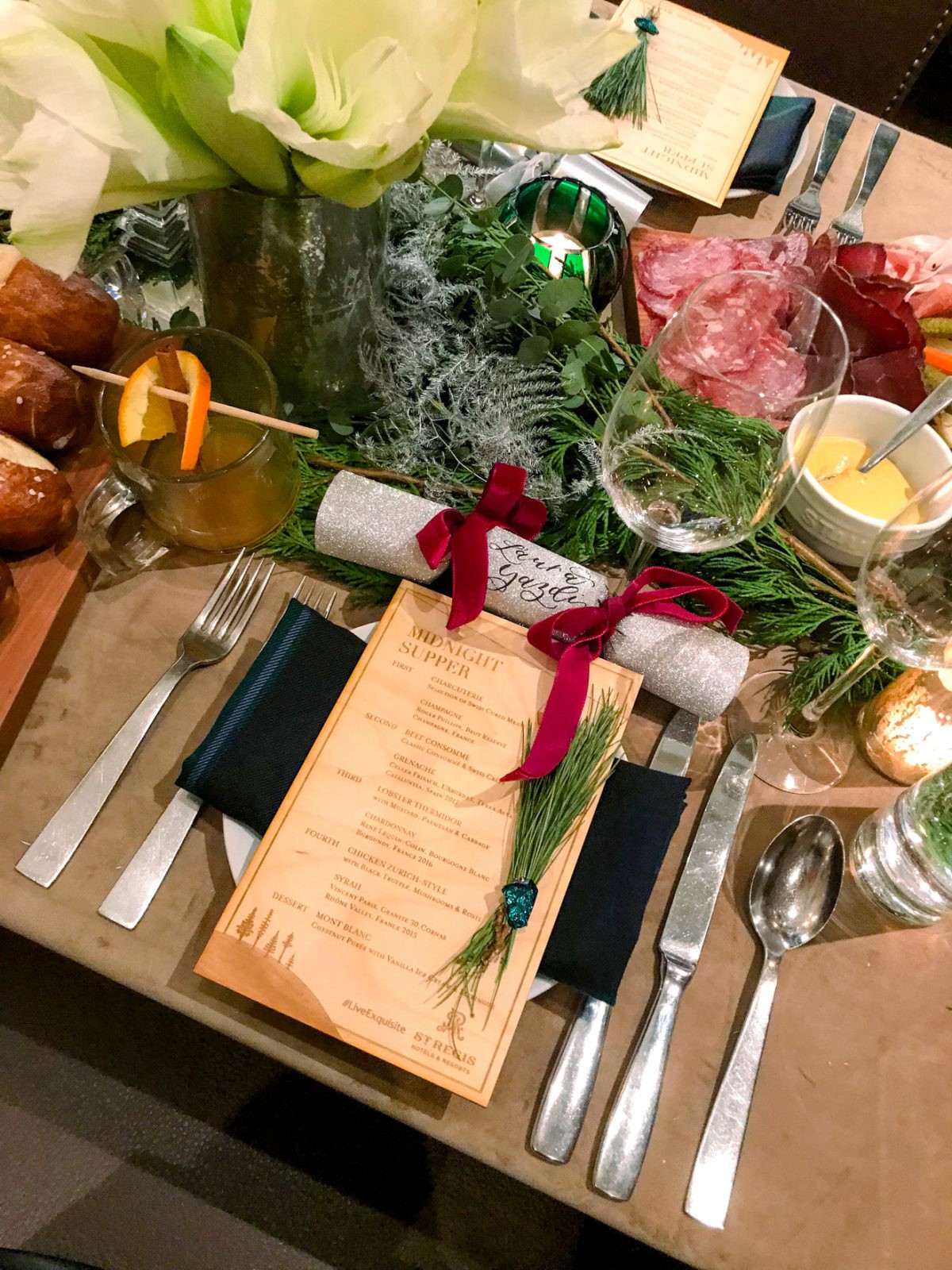 The Best St. Regis Aspen Travel Guide by featured by top Los Angeles Travel Blogger, Laura Lily : image of the Midnight Supper at the St Regis Aspen