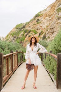Red Dress Boutique White Eyelet Dress, Resort Wear Outfits by Fashion Blogger Laura Lily,