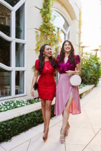 Pink Velvet Wrap Skirt by Fashion Blogger Laura Lily, Peninsula Beverly Hills Hotel,