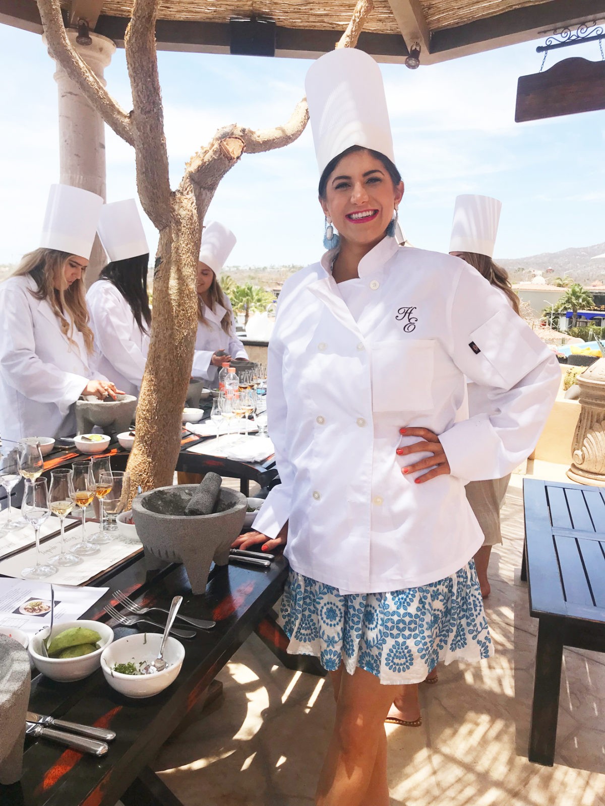 Hacienda Encantada Resort featured by top US travel blogger Laura Lily; Image of a woman wearing a chef coat.