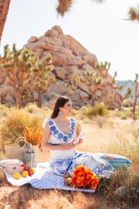 Moroccan Picnic Inspiration in the Desert by Fashion Blogger Laura Lily, Joshua Tree National Park,