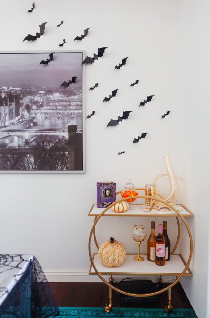 Halloween Themed Bar Cart and Party Ideas by Los Angeles Lifestyle Blogger Laura Lily,