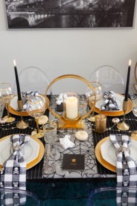 Fun and Easy Halloween Tablescape Decorating Ideas by Home Decor Blogger Laura Lily,