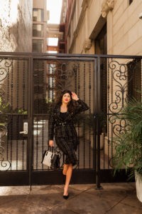 Black Chanel Tweed Suit by Fashion Blogger Laura Lily