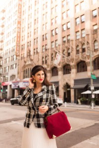Best Fall Work Blazers by Fashion Blogger Laura Lily, L'Agence Tweed Blazer,