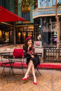 Kitten Heel Pumps by Los Angeles Fashion Blogger Laura Lily,