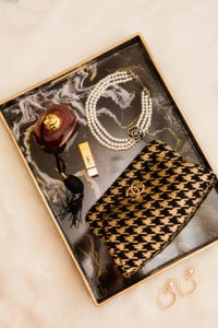 Extra Special Holiday Gifts from Bed Bath and Beyond by Lifestyle Blogger Laura Lily, Deluxe, black white marble tray,