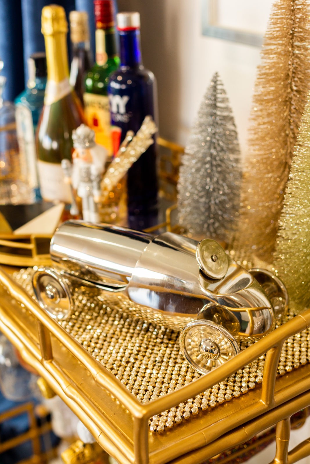 Extra Special Holiday Gifts from Bed Bath and Beyond by Lifestyle Blogger Laura Lily, GODINGER RACE CAR COCKTAIL SHAKER IN STAINLESS STEEL | Extra Special Holiday Gifts from Bed Bath and Beyond by popular Los Angeles life and style blogger, Laura Lily: image of a Bed Bath and Beyond race car cocktail shaker. 